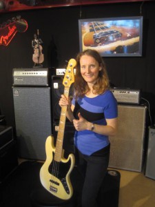 Simone with Fender bass
